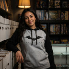 Produktbild The Batman - Logo Baseball Hoodie grau-schwarz