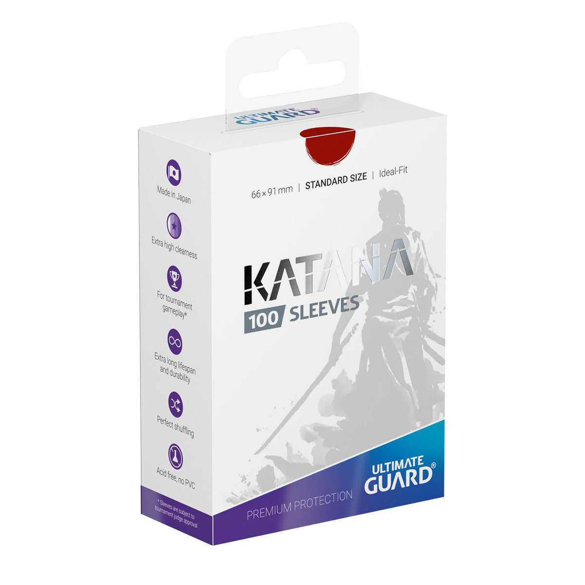 Produktbild Katana Kartenhüllen rot 100er Set Ultimate Guard für TCG Standardgröße