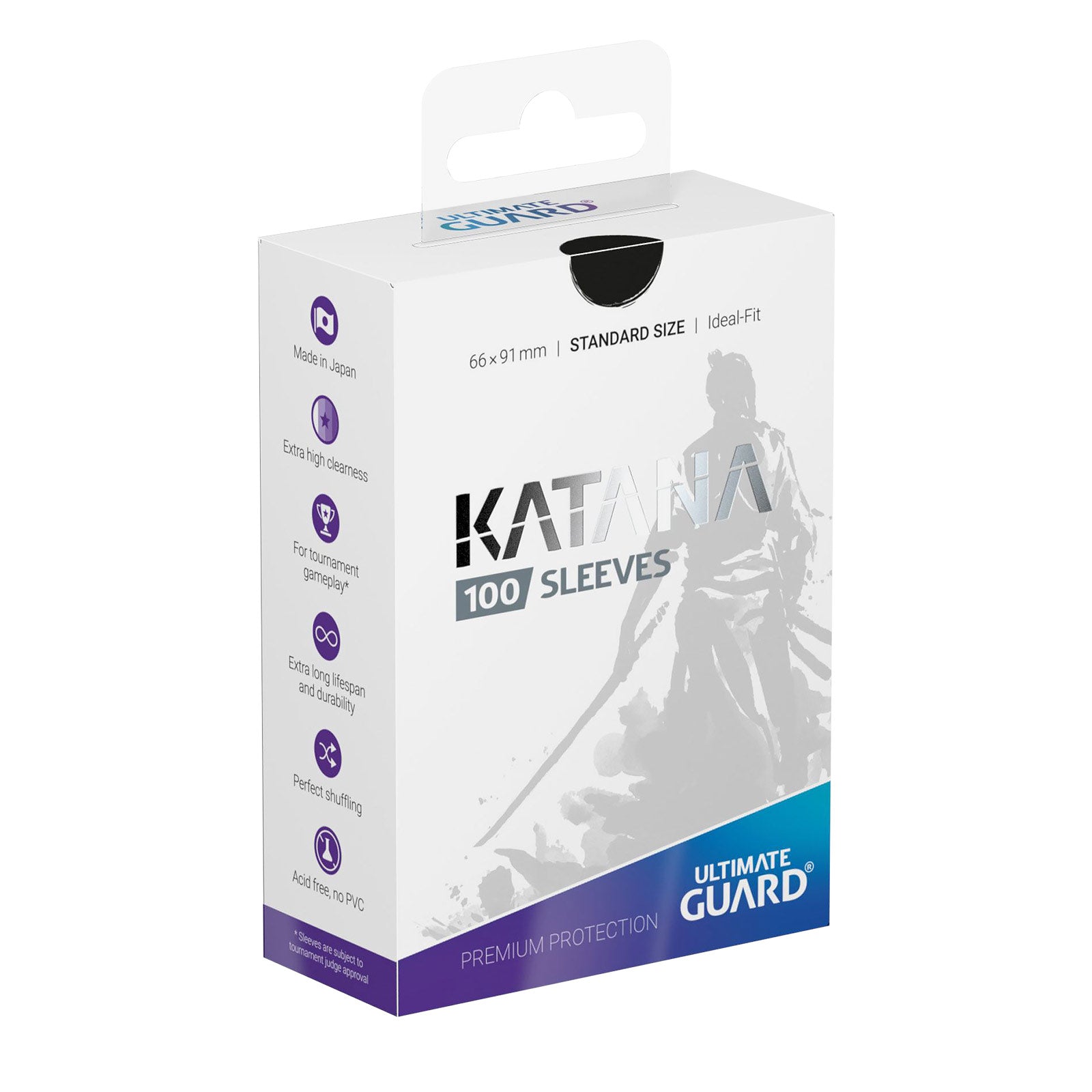 Produktbild Katana Kartenhüllen schwarz 100er Set Ultimate Guard für TCG Standardgröße
