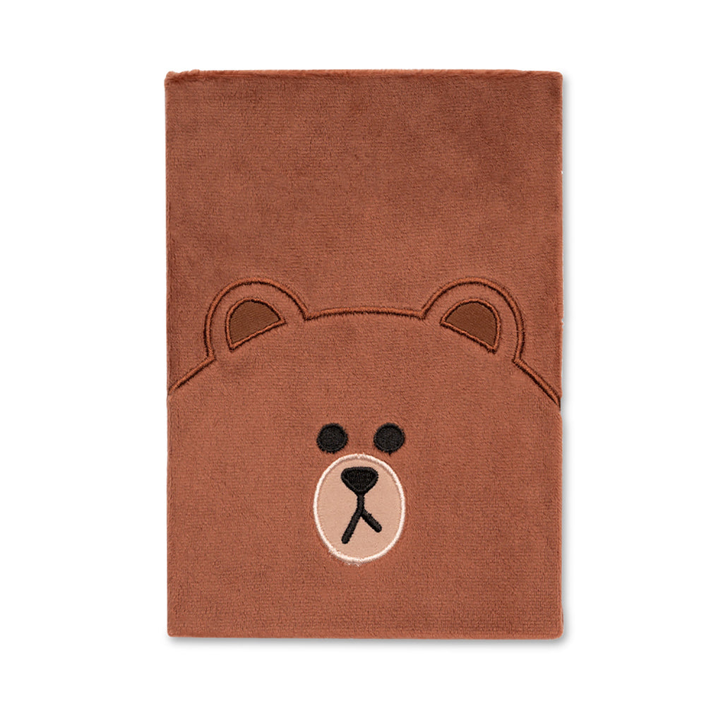 Produktbild Line Friends - Brown Plüsch Notizbuch A5