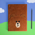 Produktbild Line Friends - Brown Plüsch Notizbuch A5