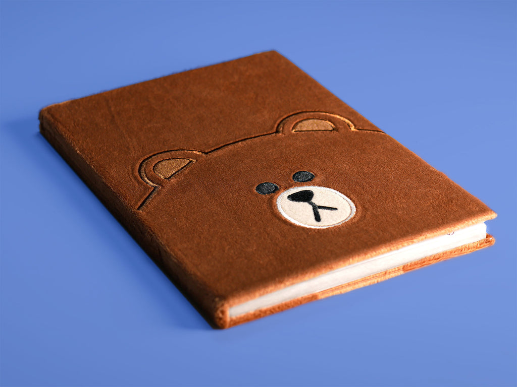 Produktbild Line Friends - Brown Plüsch Notizbuch A5