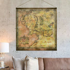 Produktbild Der Herr der Ringe - Mittelerdekarte Wall Scroll