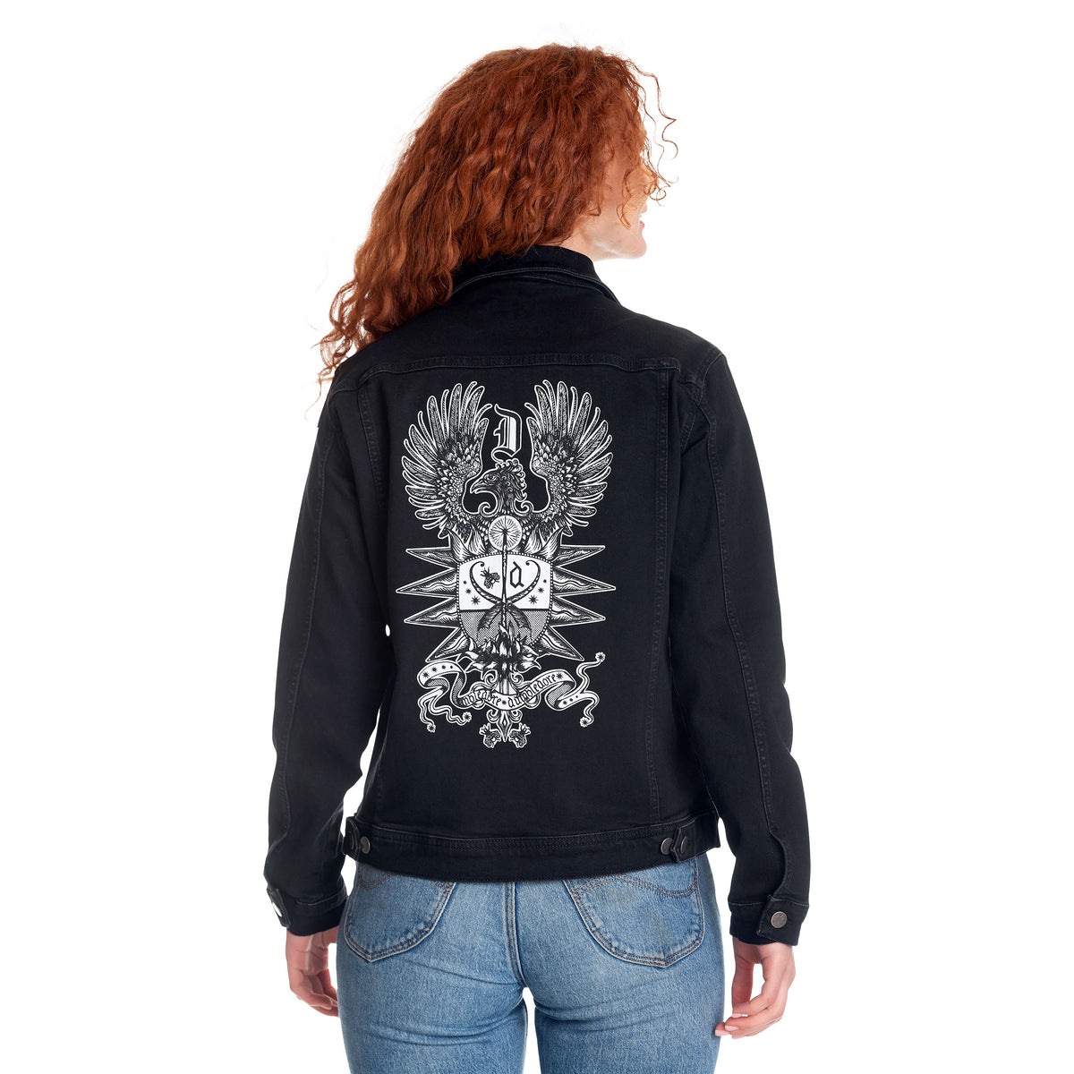 Produktbild Dumbledore Wappen Jeansjacke schwarz - Phantastische Tierwesen