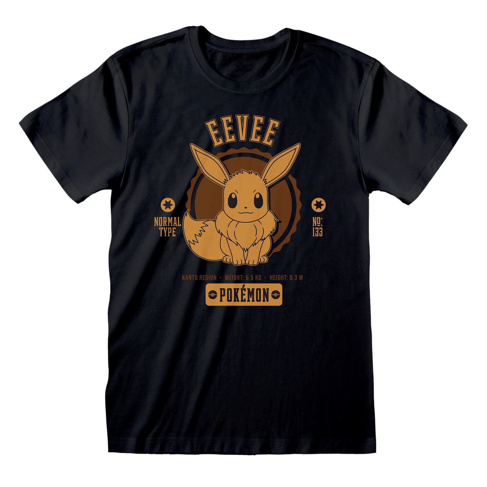 Produktbild Pokemon - Evoli College T-Shirt schwarz