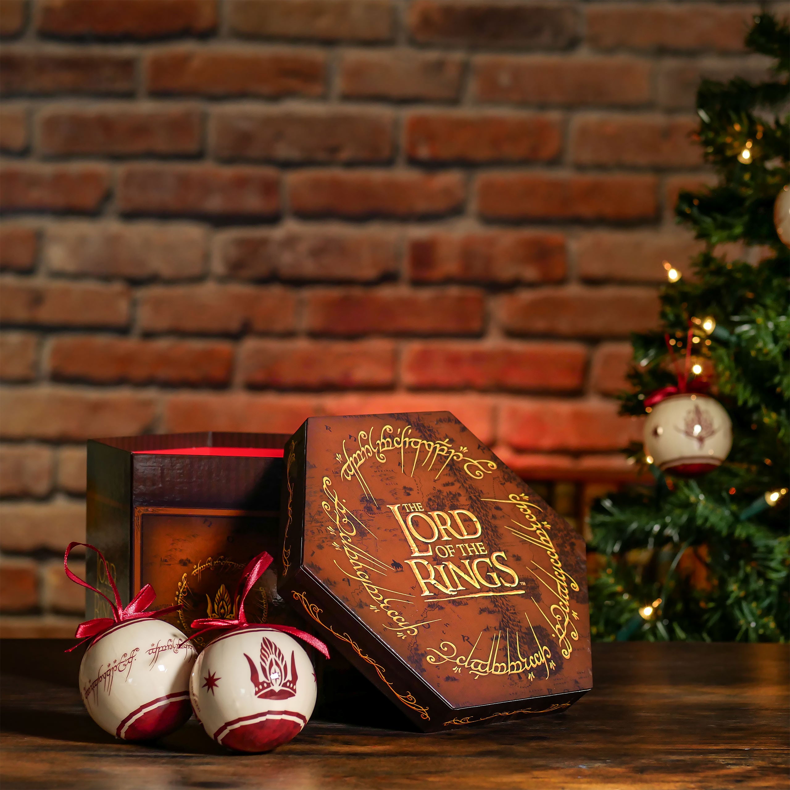 Produktbild Der Herr der Ringe - Mittelerde Symbole Weihnachtsbaumkugeln 14tlg