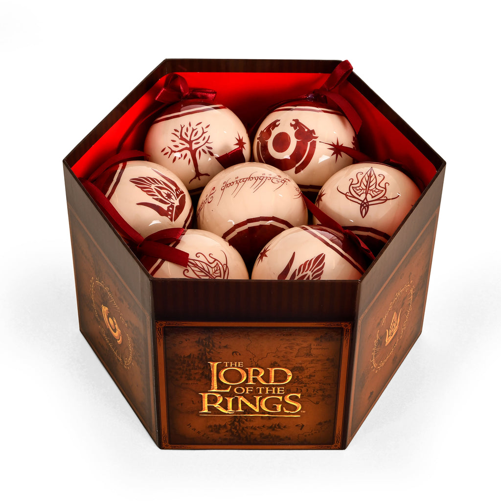 Produktbild Der Herr der Ringe - Mittelerde Symbole Weihnachtsbaumkugeln 14tlg