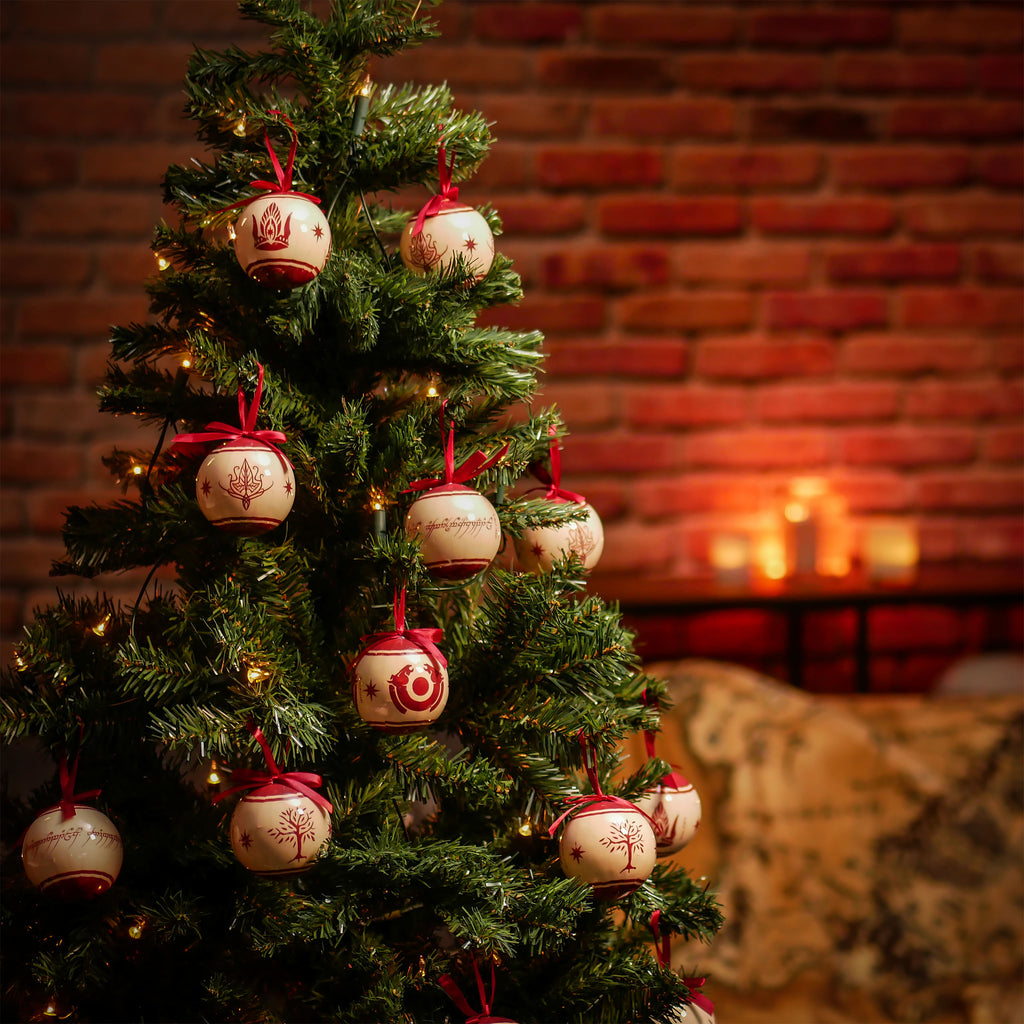 Produktbild Der Herr der Ringe - Mittelerde Symbole Weihnachtsbaumkugeln 14tlg