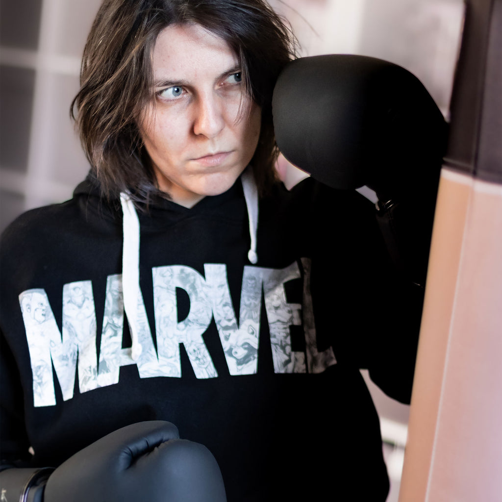 Produktbild Marvel - Comic Logo Hoodie schwarz