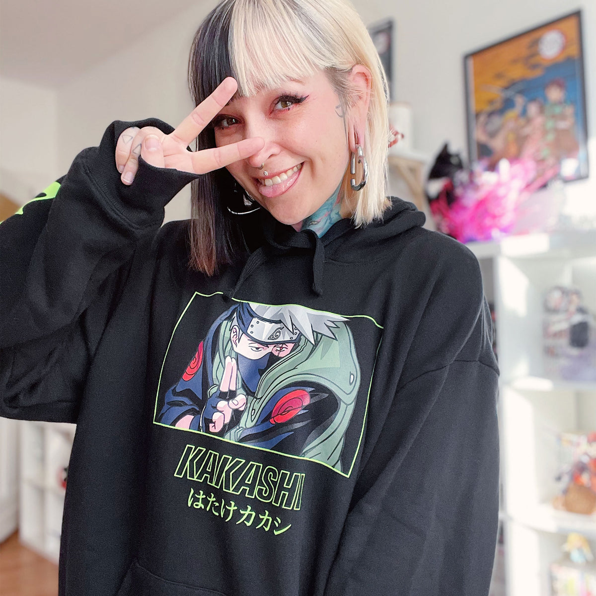 Produktbild Naruto - Kakashi Raikiri Hoodie schwarz