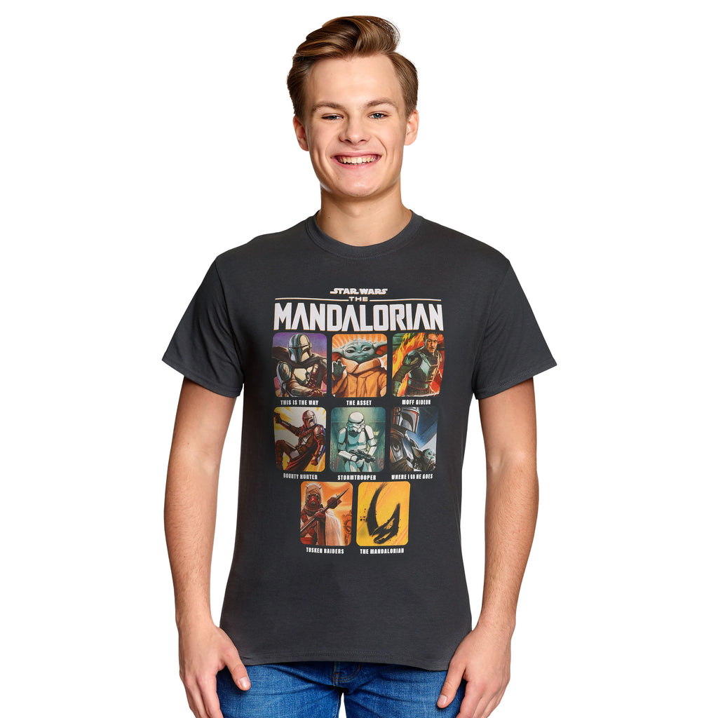 Produktbild The Mandalorian Characters T-Shirt grau - Star Wars