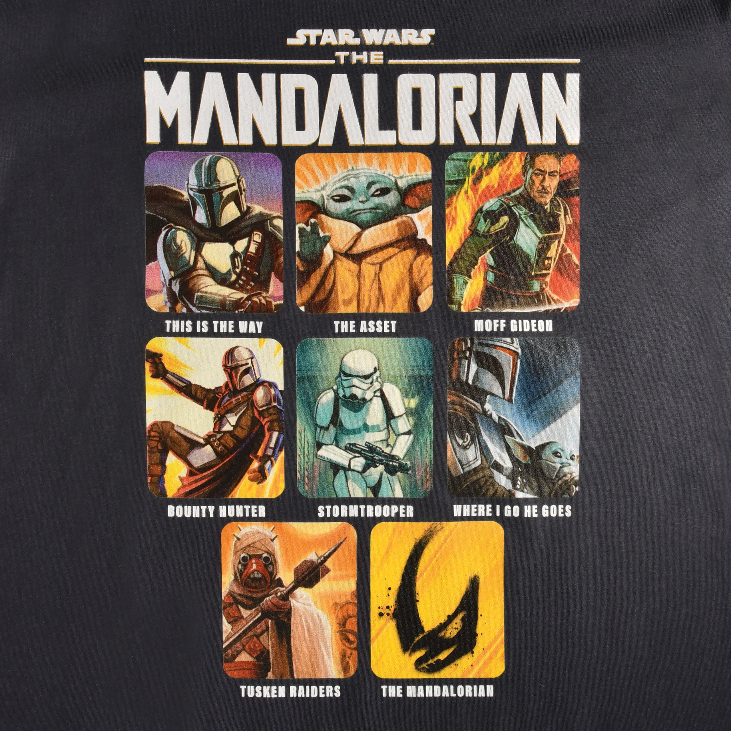 Produktbild The Mandalorian Characters T-Shirt grau - Star Wars