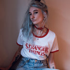 Produktbild Stranger Things - Distressed Logo Crop Top weiß