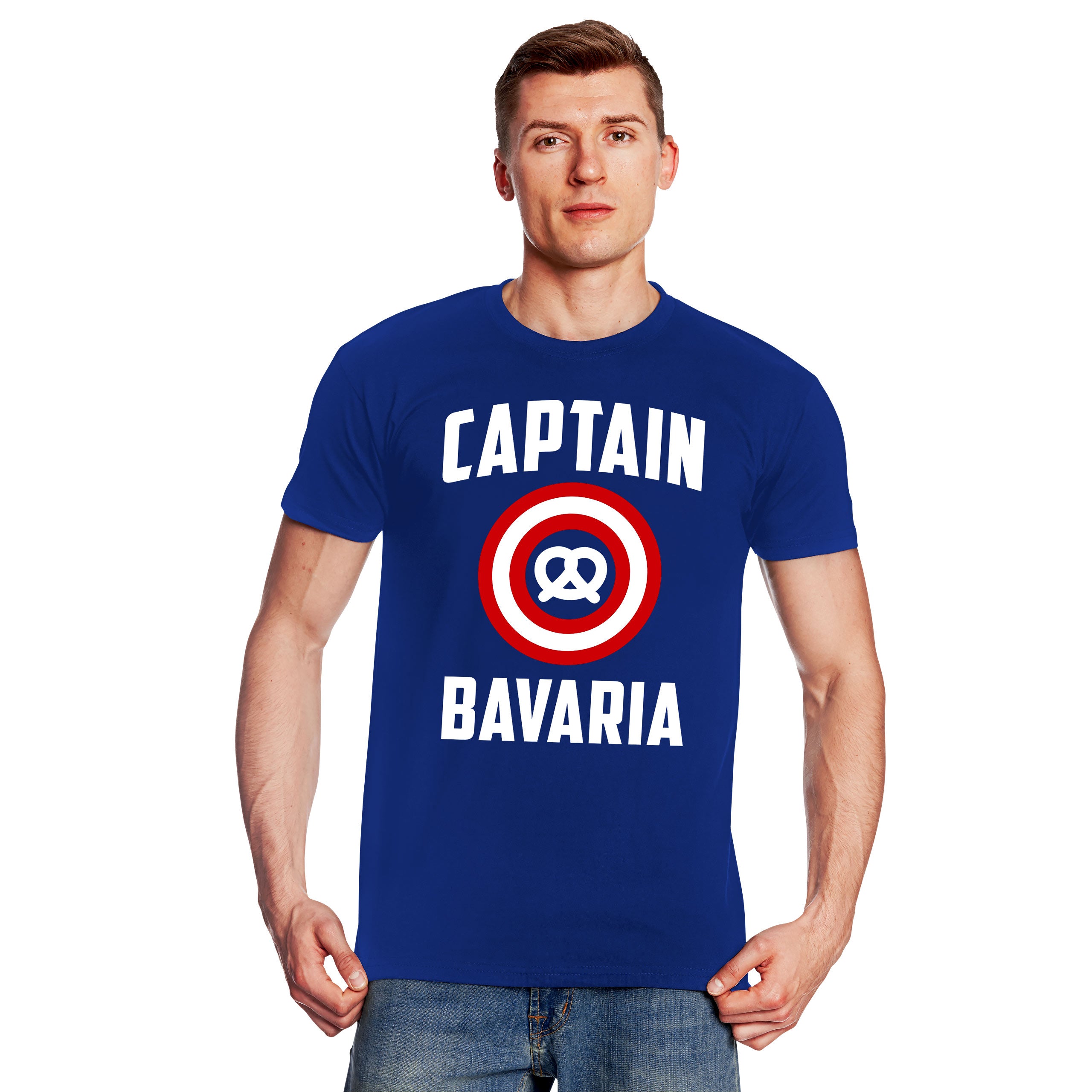 Produktbild Captain Bavaria T-Shirt für Captain America Fans blau