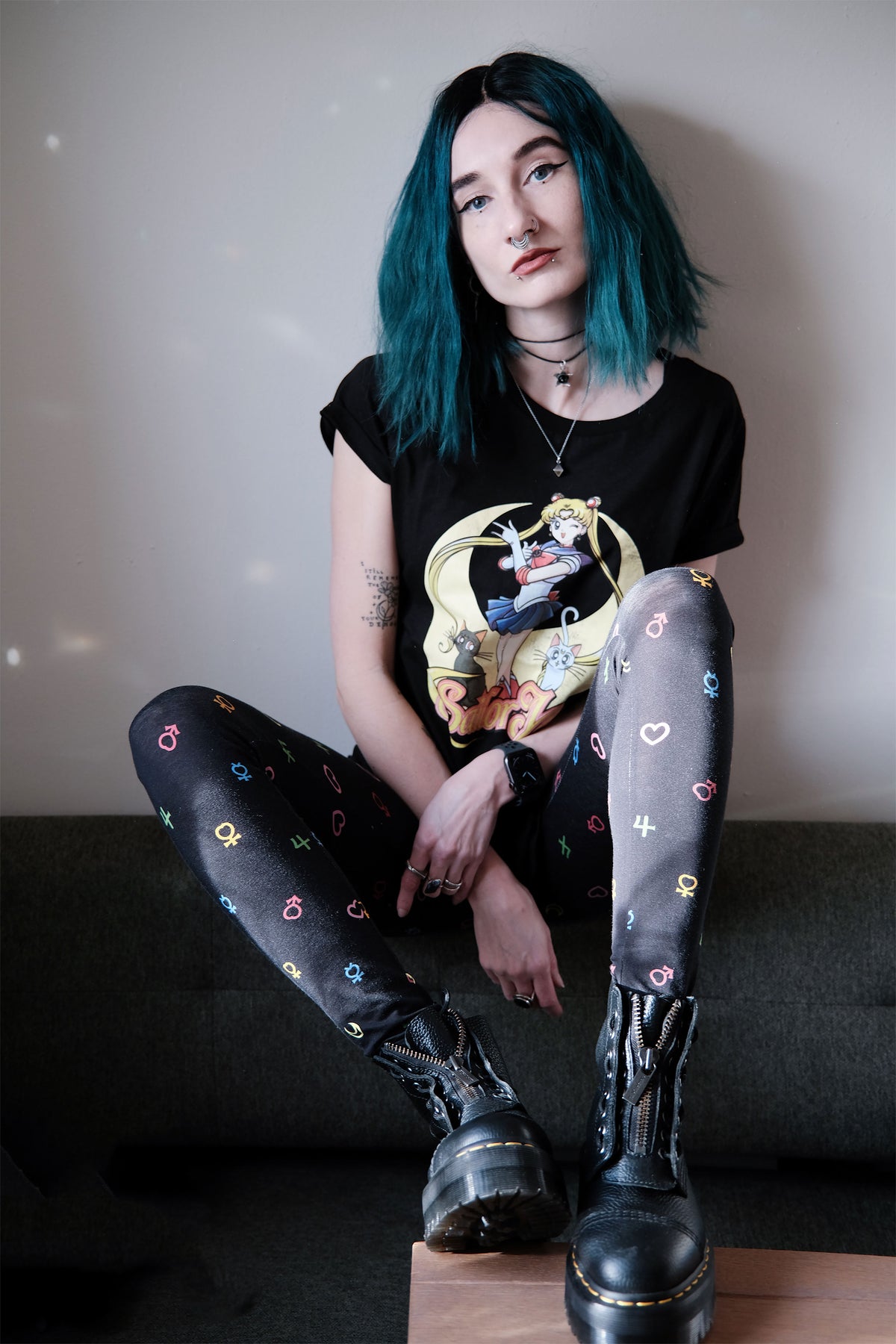 Produktbild Sailor Moon Symbol Leggings schwarz