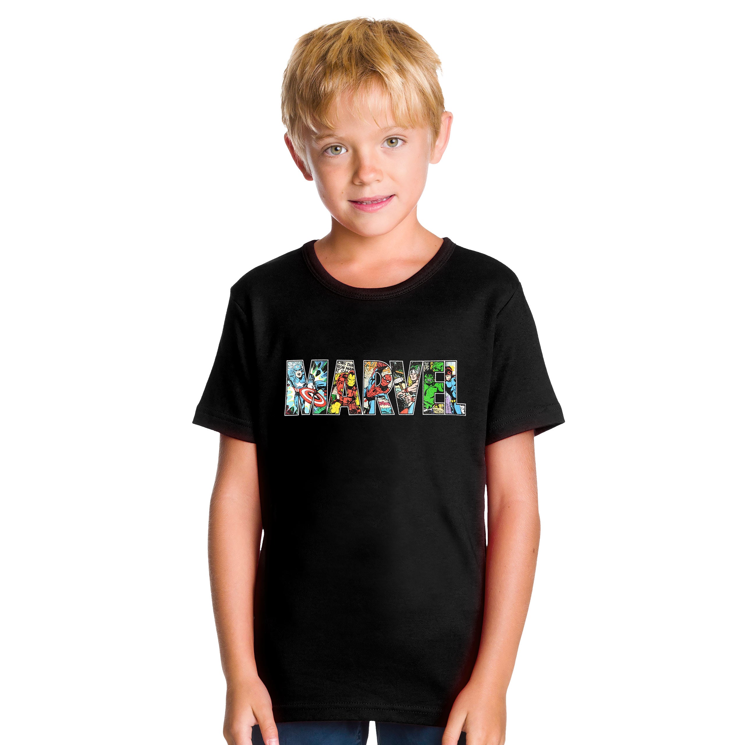 Produktbild Marvel - Comic Logo T-Shirt Kinder schwarz