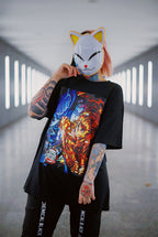 Produktbild Demon Slayer - Rengoku vs. Akaza T-Shirt schwarz