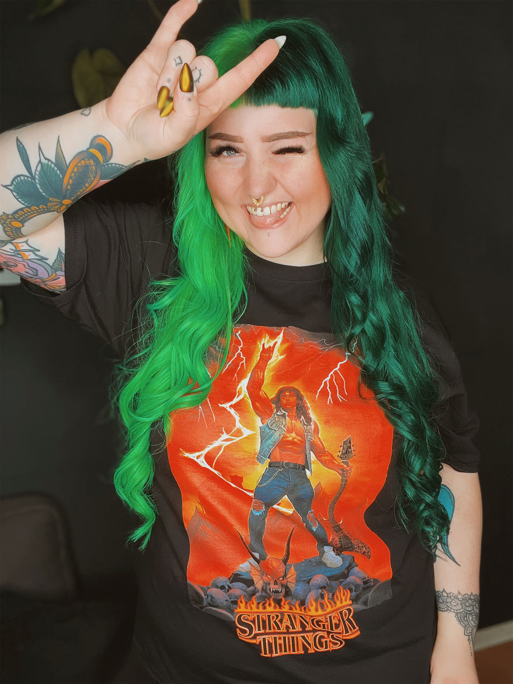 Produktbild Stranger Things - Eddie Rocks T-Shirt schwarz