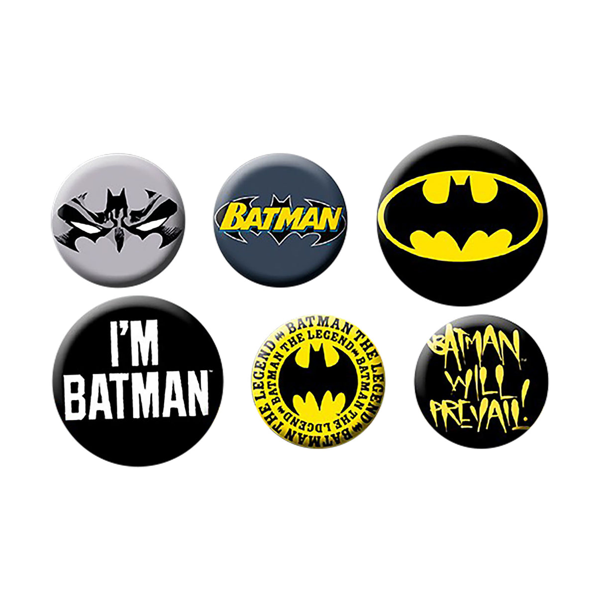 Produktbild Batman Comics - Symbols Button 6er Set