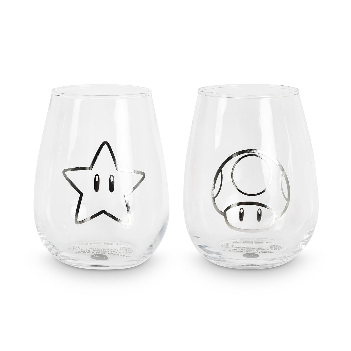 Produktbild Super Mario - Star & Super Pilz Gläser 2er Set