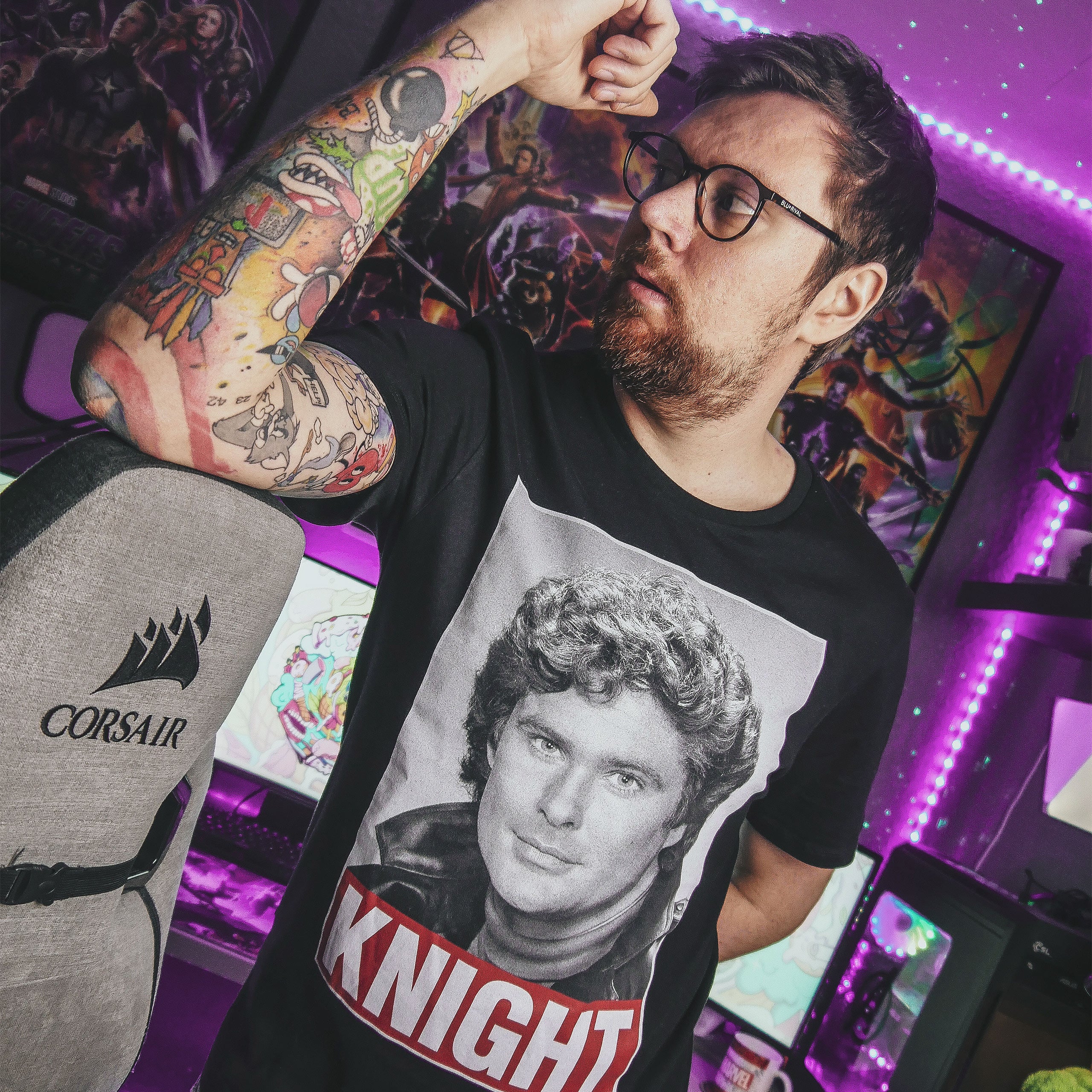 Produktbild Knight Rider - Michael Knight T-Shirt schwarz