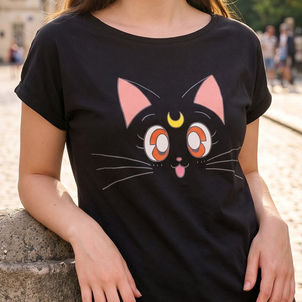 Produktbild Sailor Moon - Luna T-Shirt Damen schwarz