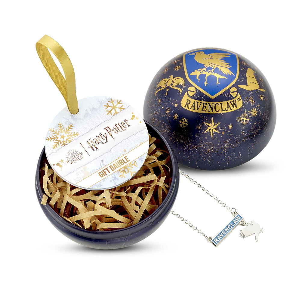 Produktbild Harry Potter - Weihnachtskugel mit Ravenclaw Wappen Kette