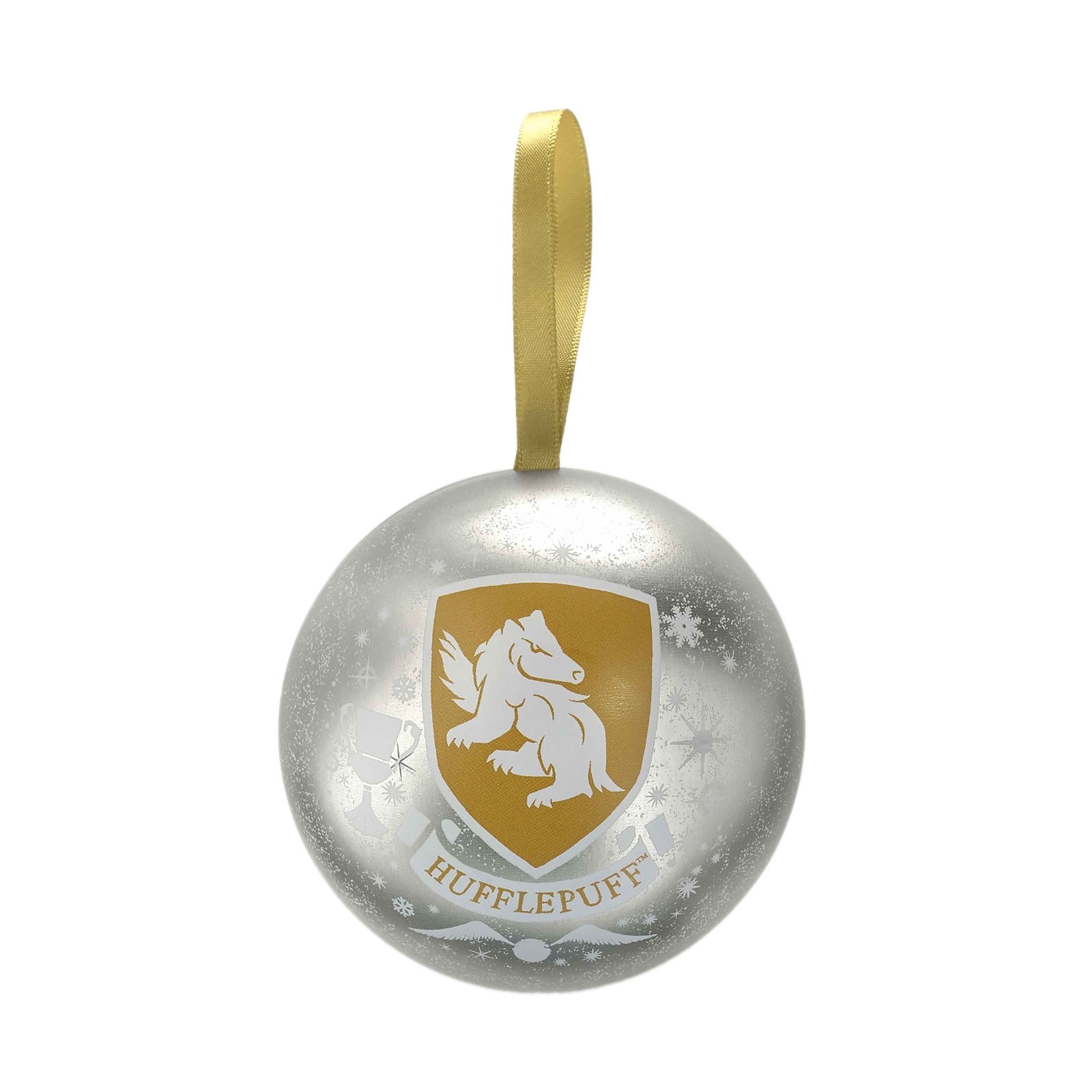 Produktbild Harry Potter - Weihnachtskugel mit Hufflepuff Wappen Kette