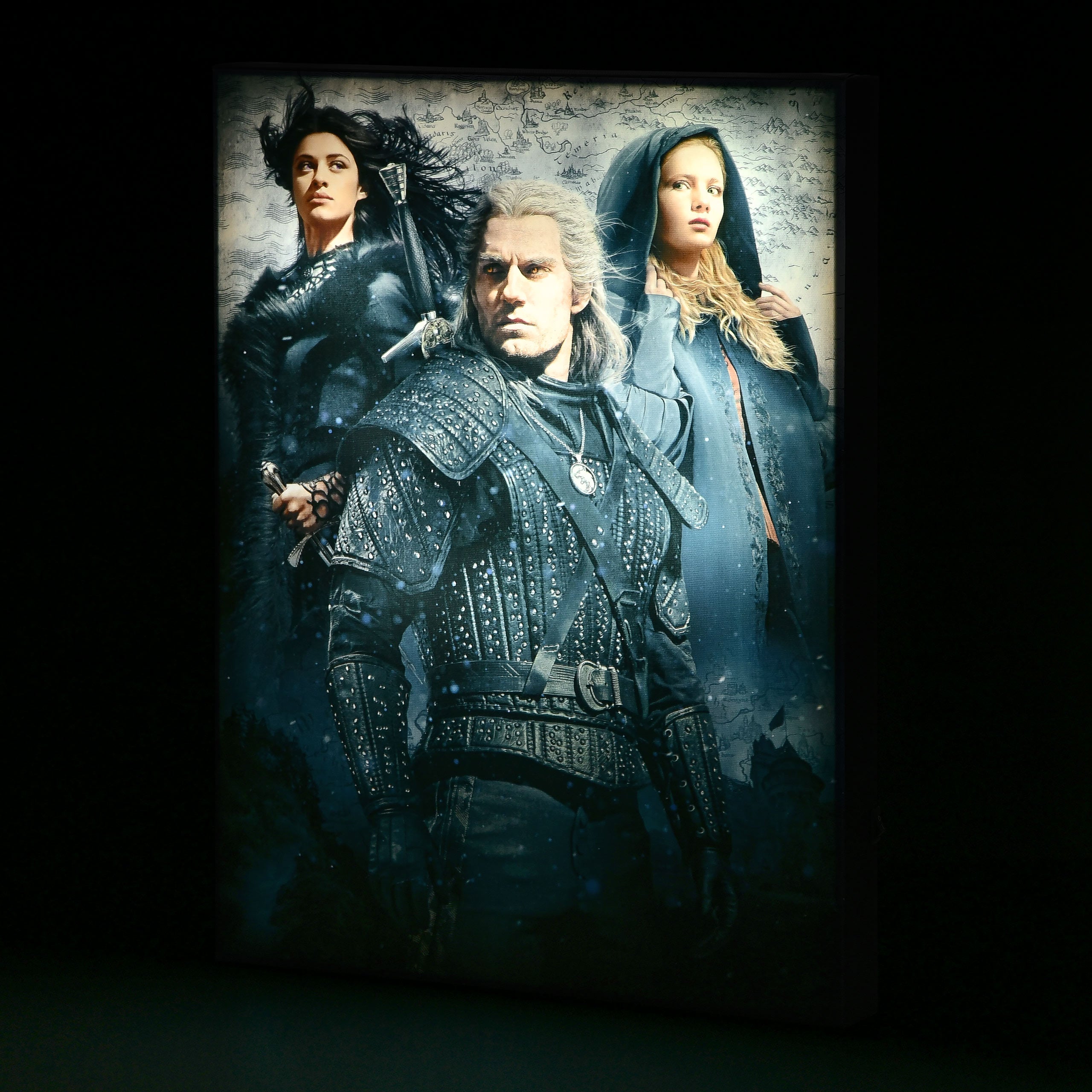Produktbild Witcher - Ciri, Yennefer & Geralt Wandbild mit Licht