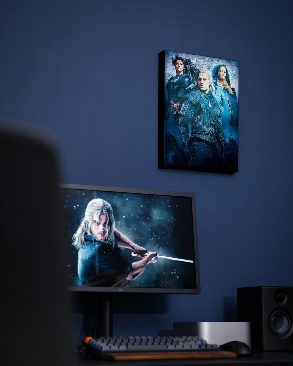 Produktbild Witcher - Ciri, Yennefer & Geralt Wandbild mit Licht
