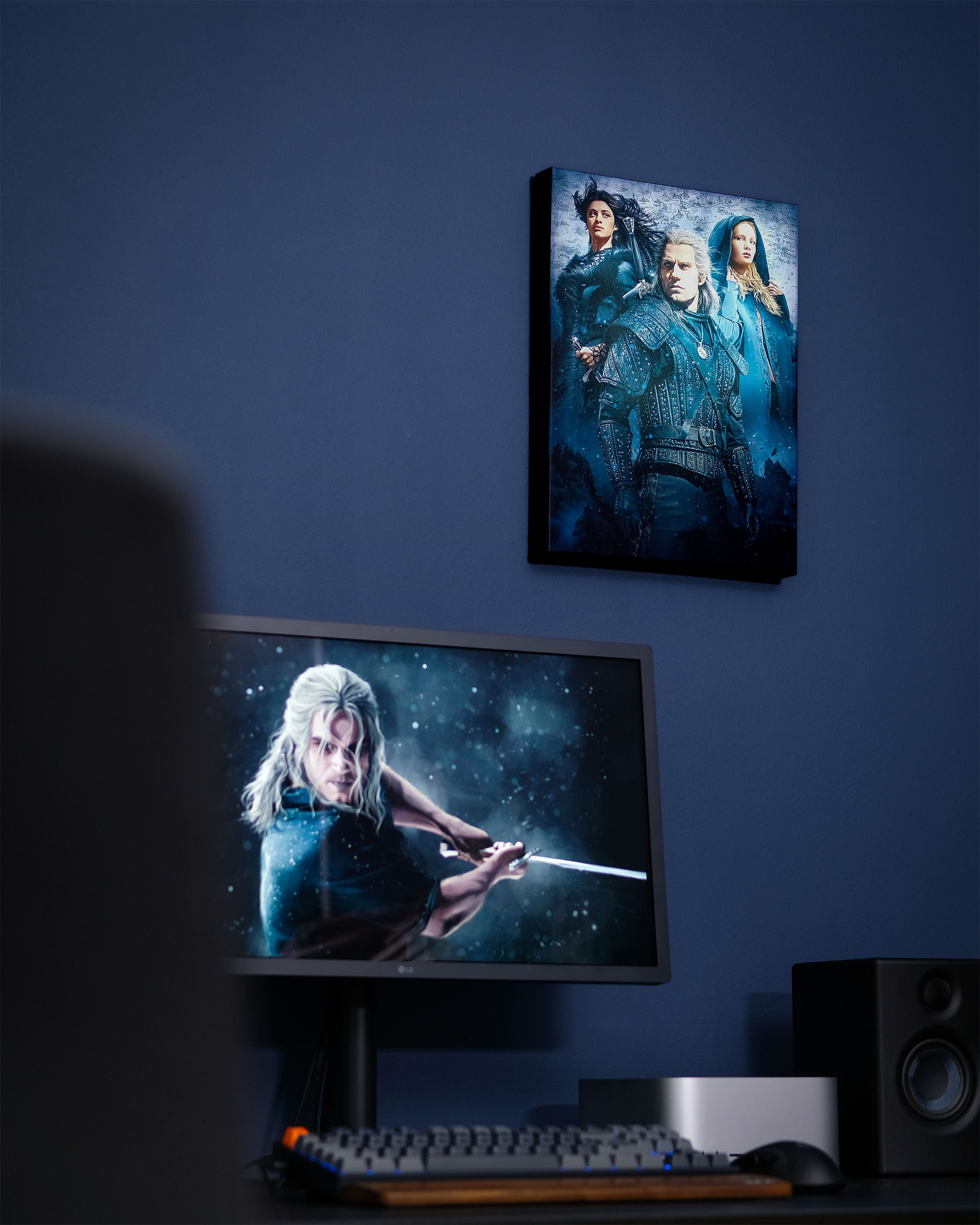 Produktbild Witcher - Ciri, Yennefer & Geralt Wandbild mit Licht