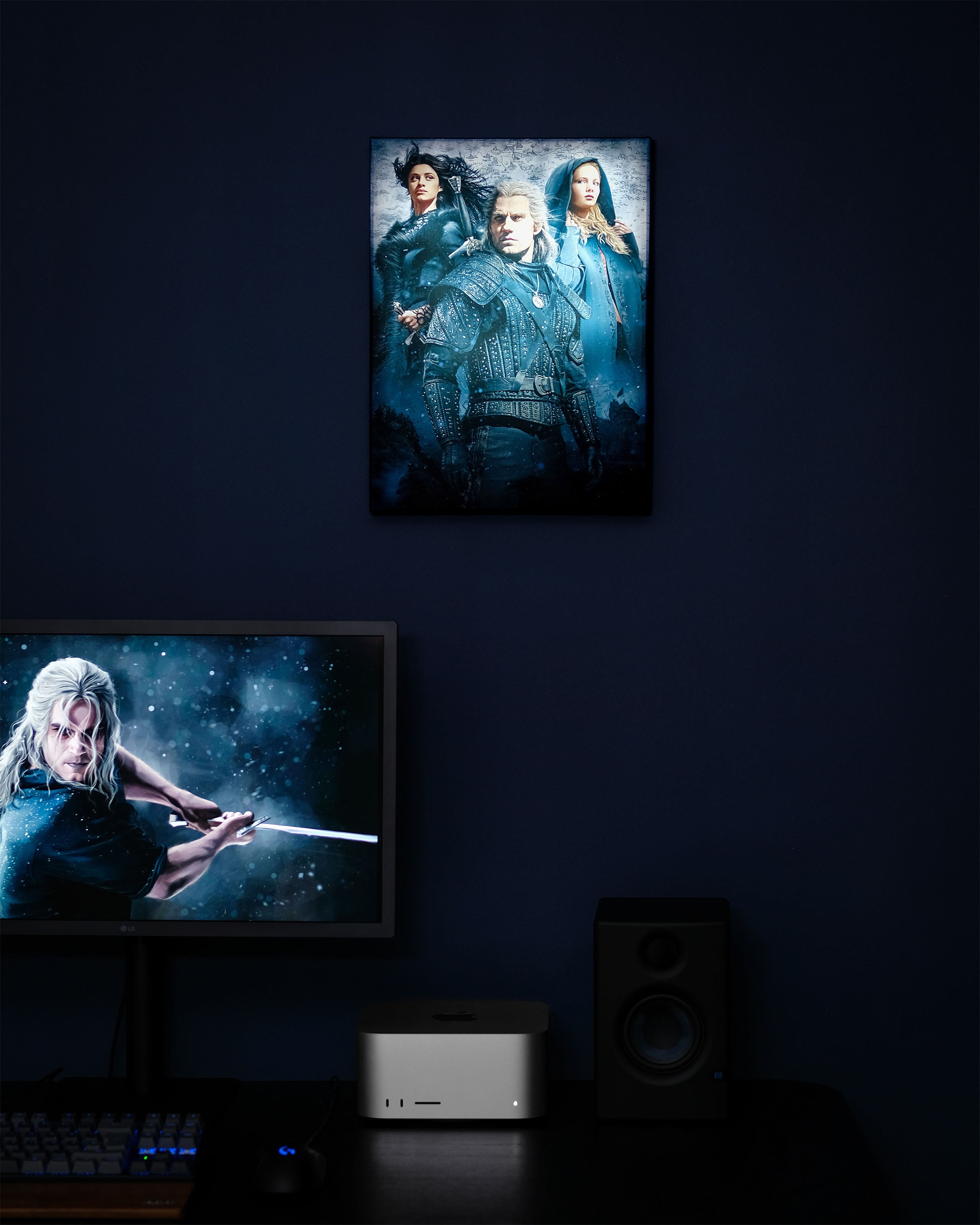 Produktbild Witcher - Ciri, Yennefer & Geralt Wandbild mit Licht