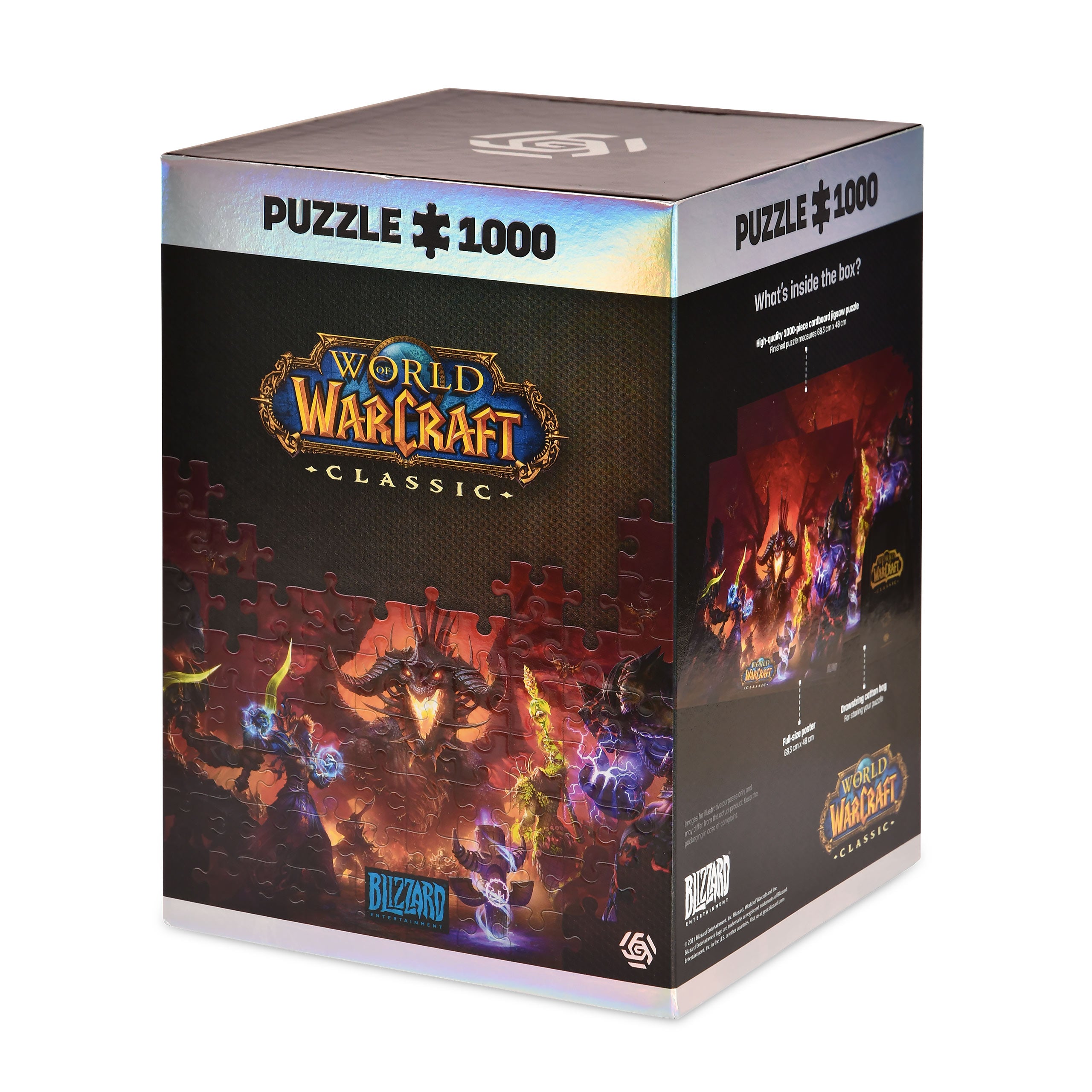 Produktbild World of Warcraft - Onyxia Puzzle mit Logo Stoffbeutel