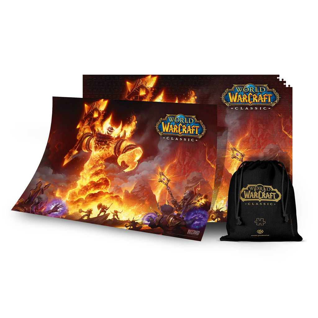 Produktbild World of Warcraft - Ragnaros Puzzle mit Logo Stoffbeutel