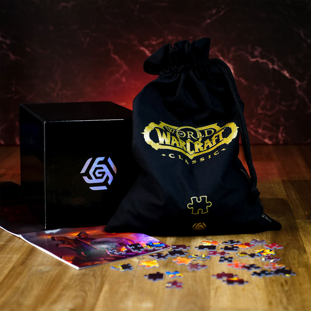 Produktbild World of Warcraft - Ragnaros Puzzle mit Logo Stoffbeutel
