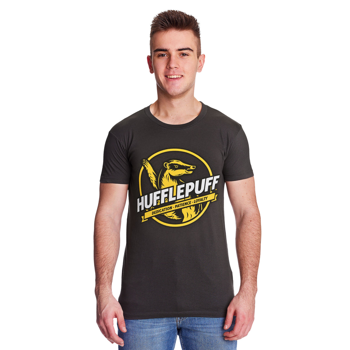 Produktbild Hufflepuff House Values T-Shirt grau - Harry Potter