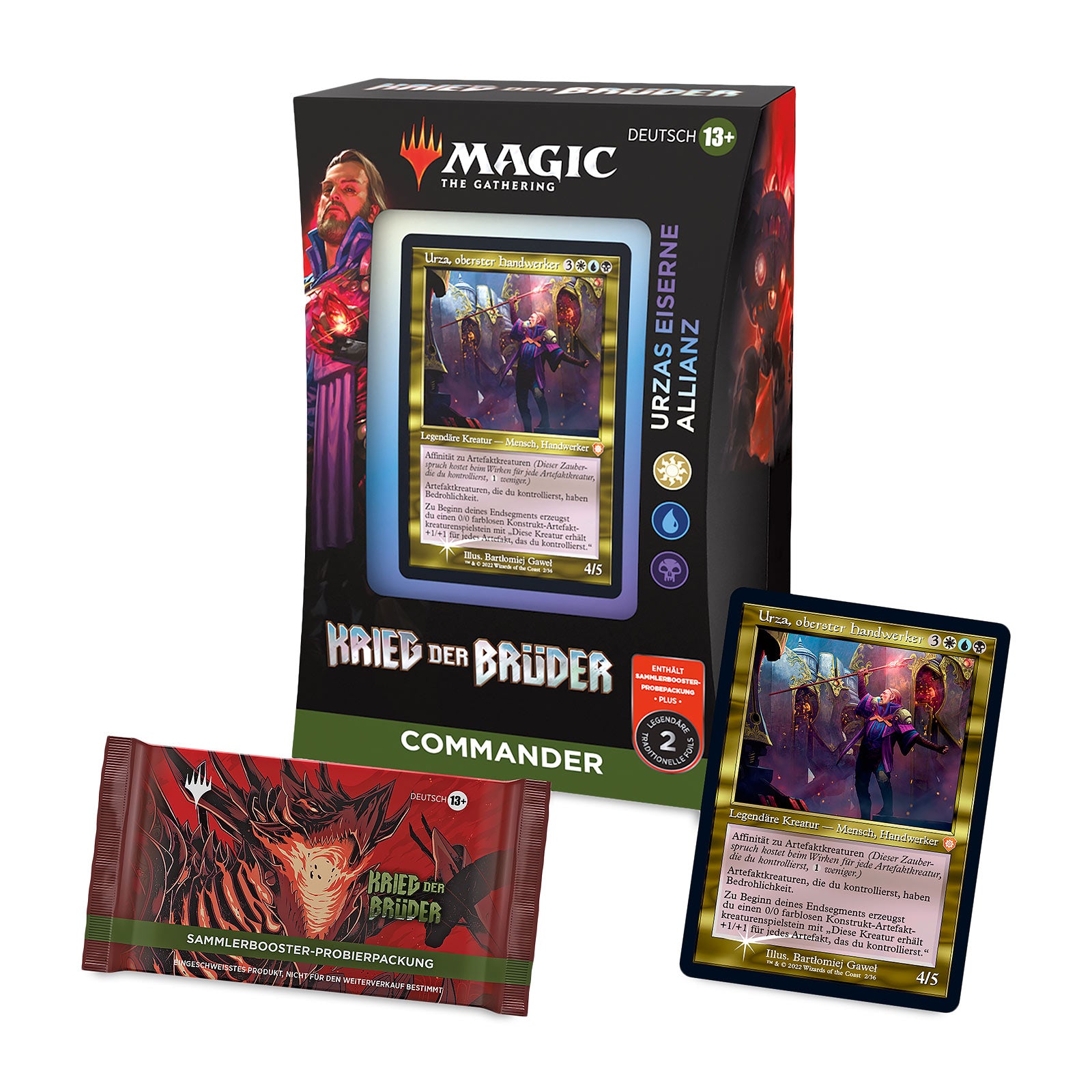 Produktbild Krieg der Brüder Commander Deck Urzas eiserne Allianz - Magic The Gathering