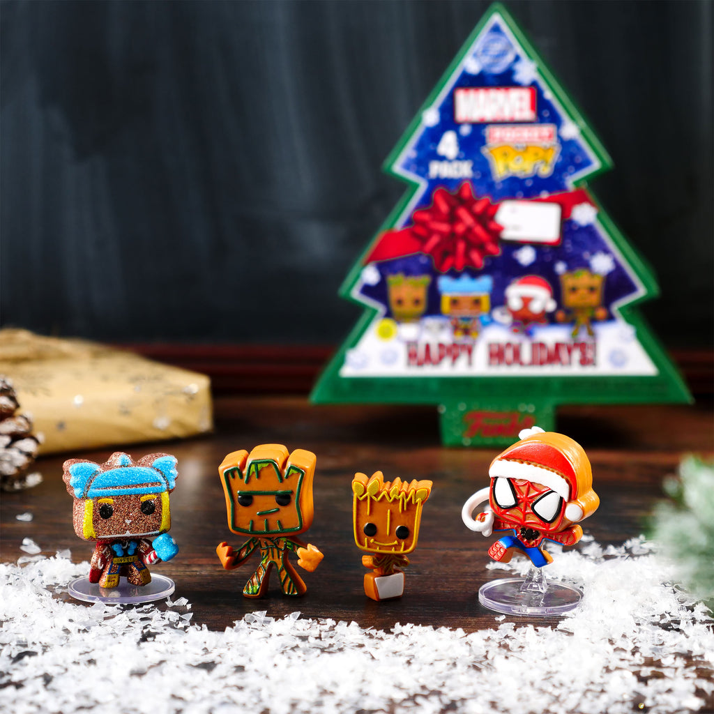 Produktbild Marvel - Happy Holidays Funko Pocket Pop 4er Figuren Set