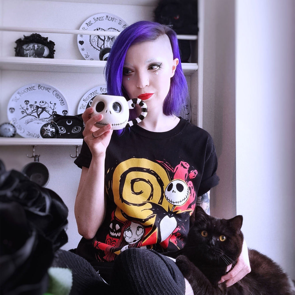 Produktbild Nightmare Before Christmas - Jack & Sally T-Shirt schwarz