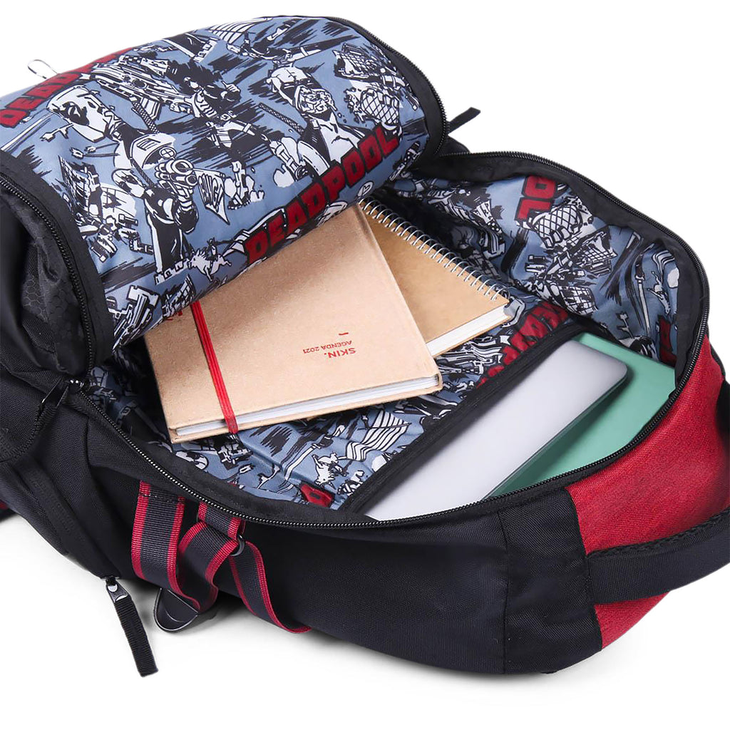 Produktbild Deadpool Logo Rucksack schwarz-rot