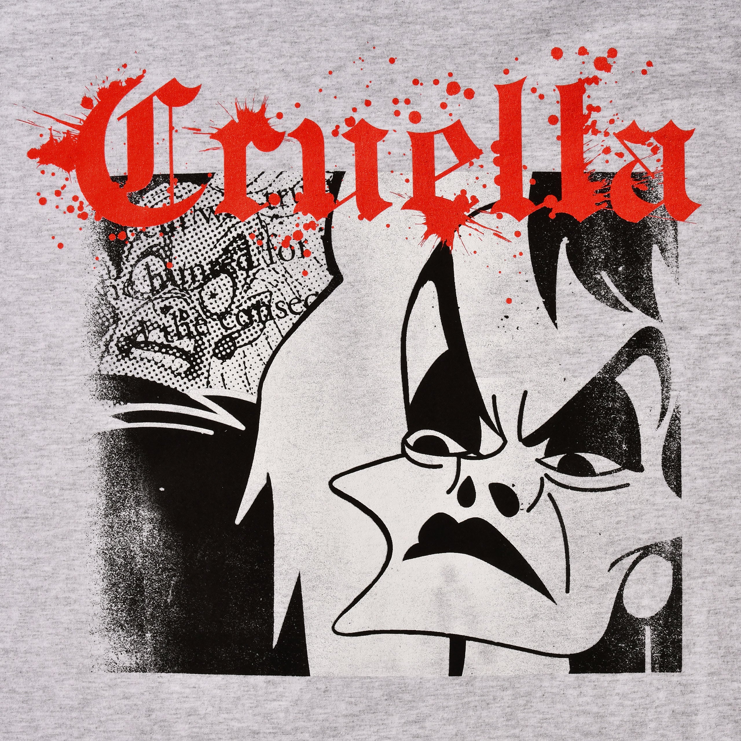 Produktbild Disney Villains - Splatter Cruella T-Shirt grau