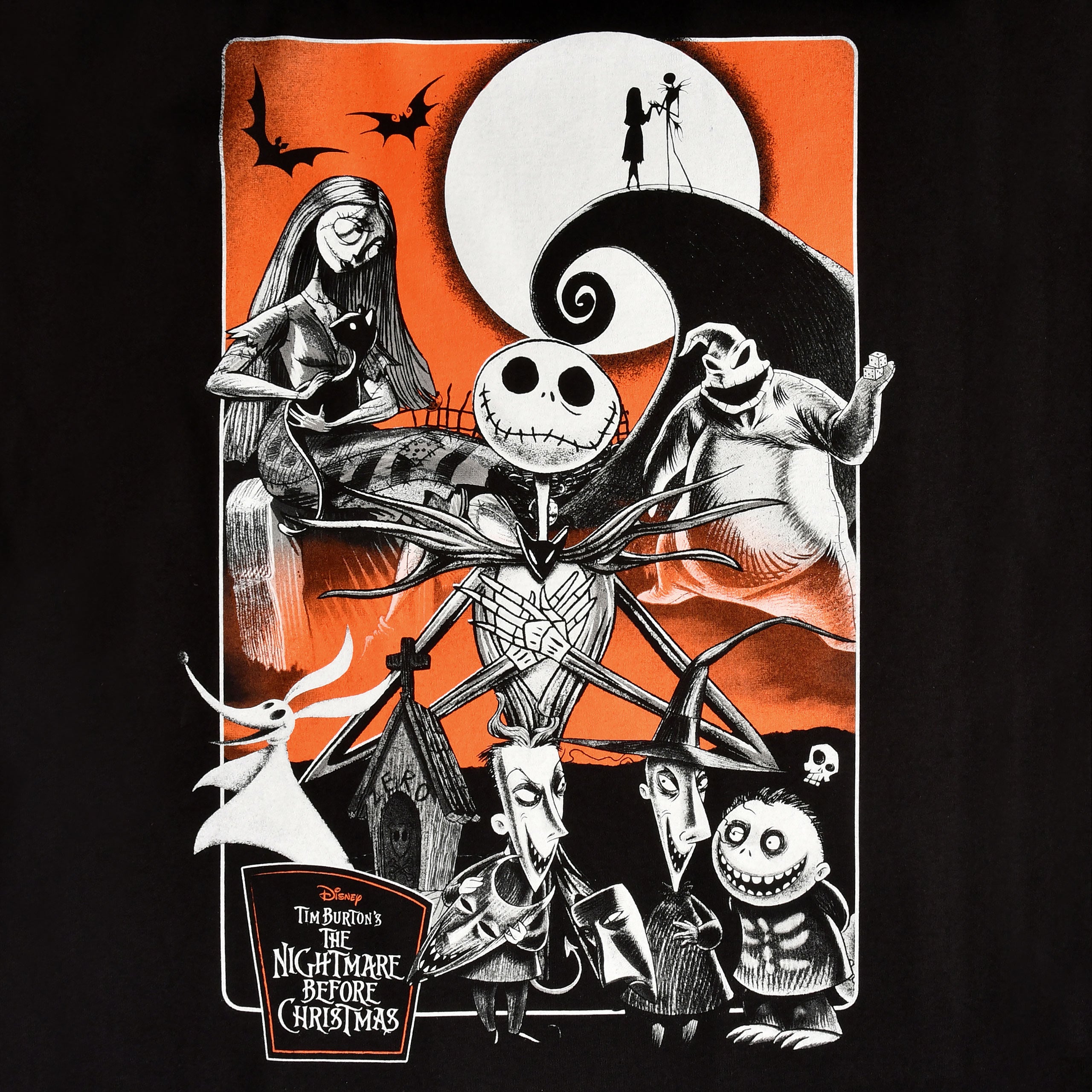 Produktbild Nightmare Before Christmas - Orange Moon T-Shirt schwarz