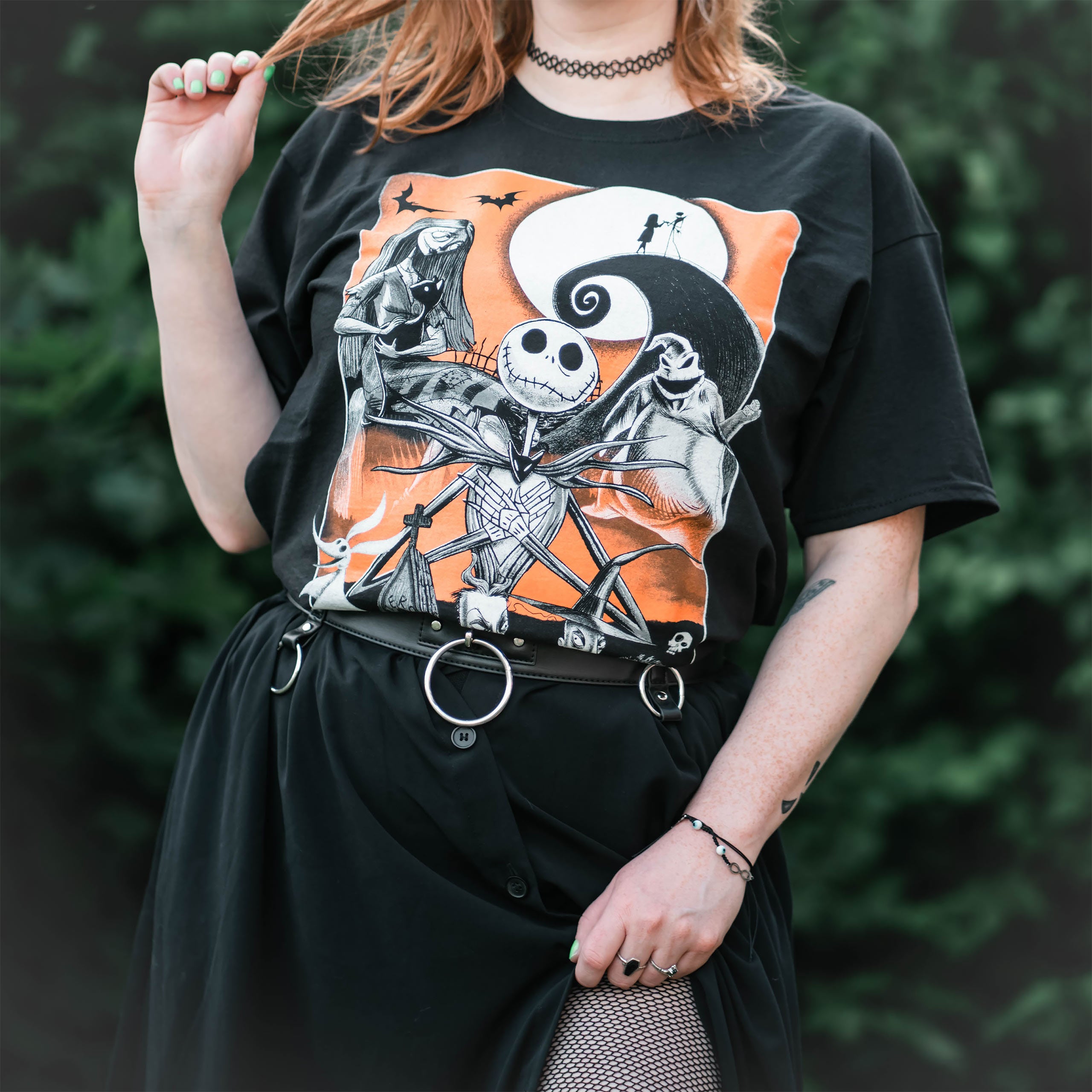 Produktbild Nightmare Before Christmas - Orange Moon T-Shirt schwarz