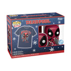 Produktbild Deadpool Christmas T-Shirt mit Funko Pop Figur