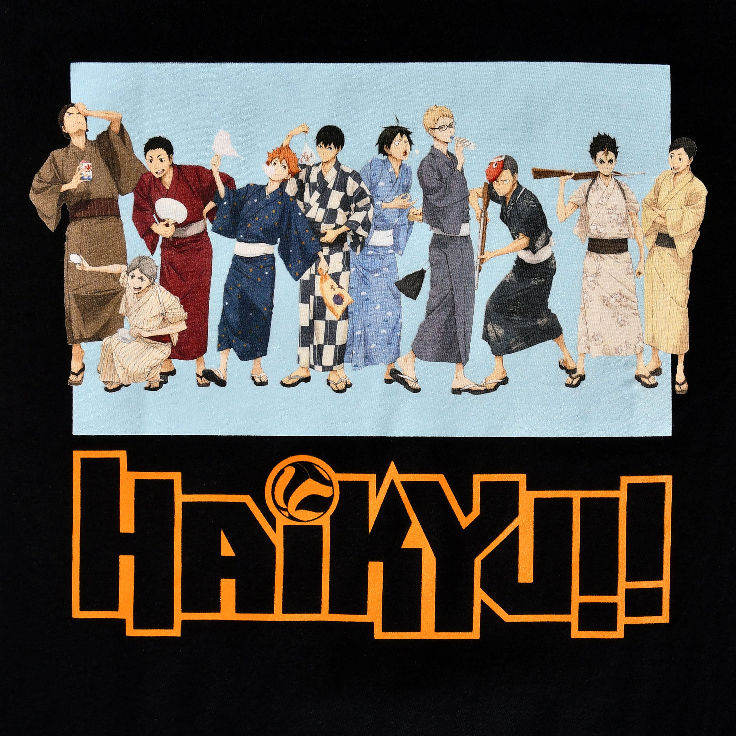 Produktbild Haikyu!! - Group in Yukata T-Shirt schwarz