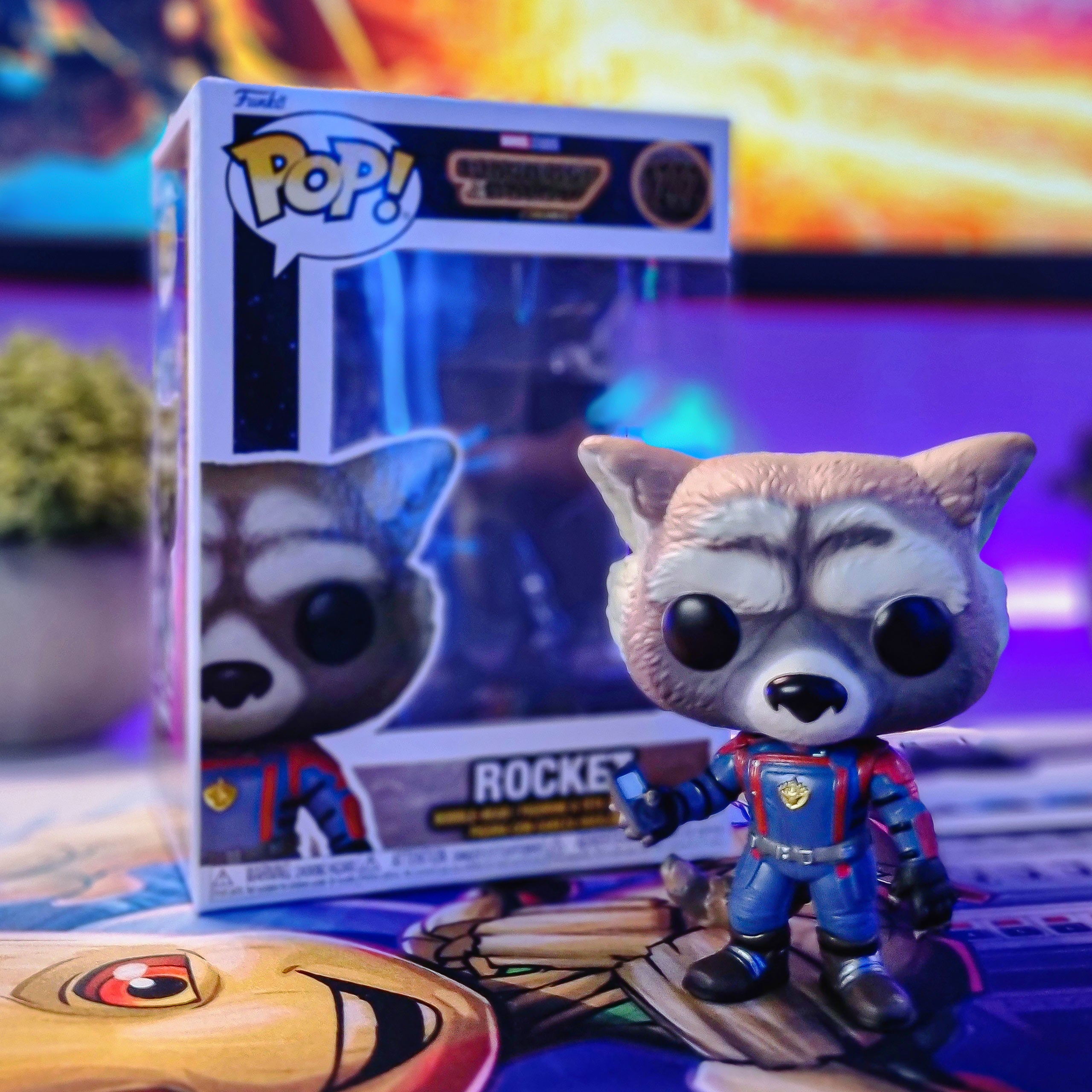 Produktbild Guardians of the Galaxy - Rocket Raccoon Funko Pop Wackelkopf-Figur