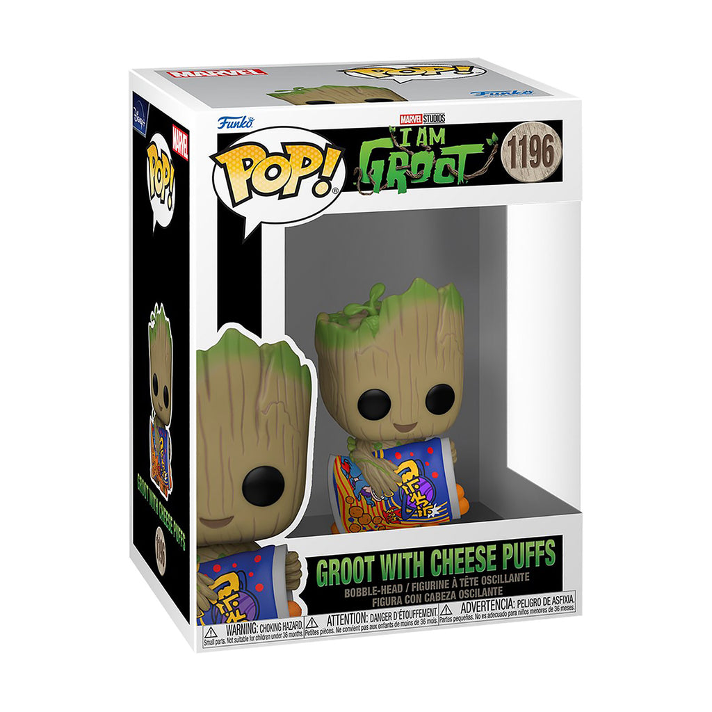 Produktbild I Am Groot - Groot mit Käsebällchen Funko Pop Wackelkopf-Figur