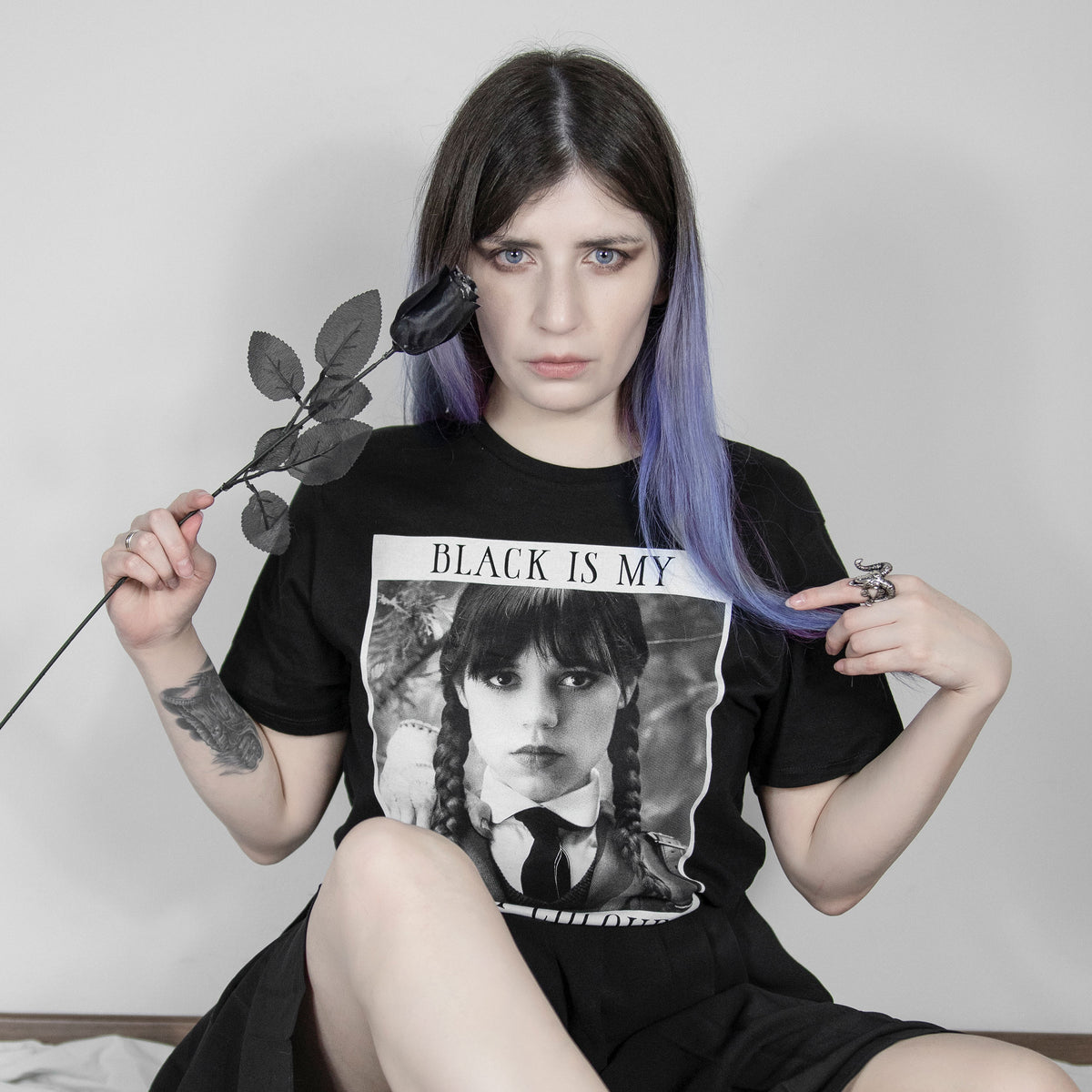 Produktbild Wednesday - Black Is My Happy Colour T-Shirt schwarz