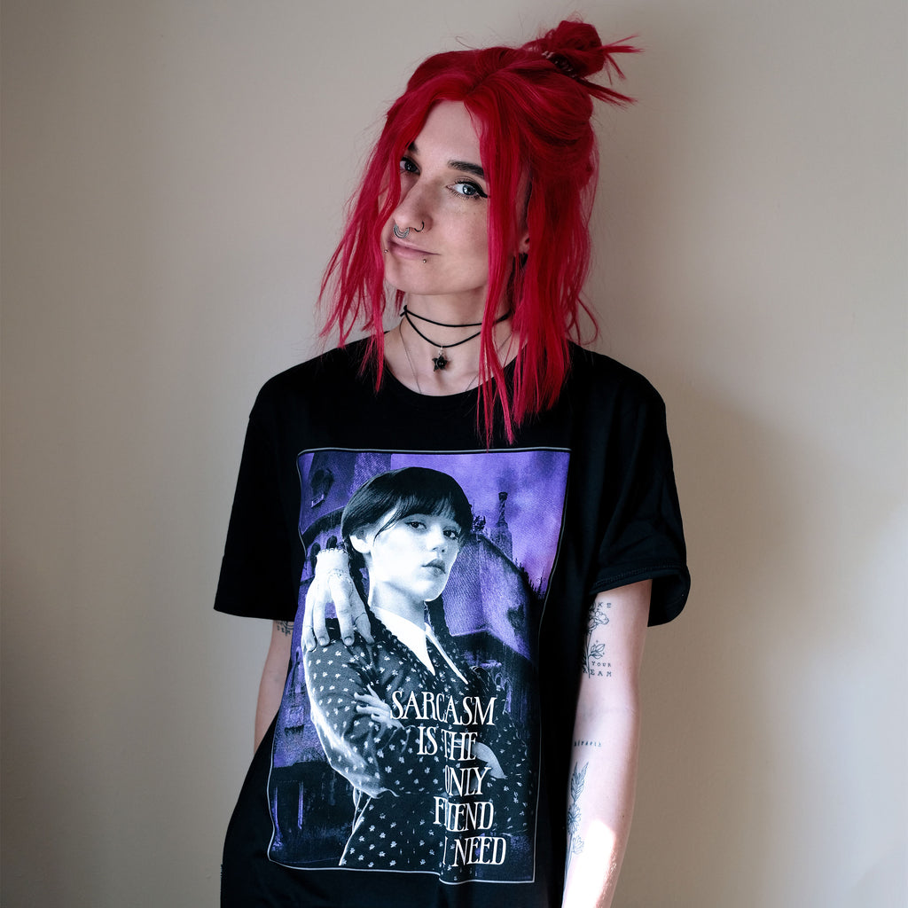 Produktbild Wednesday - Sarcasm T-Shirt schwarz