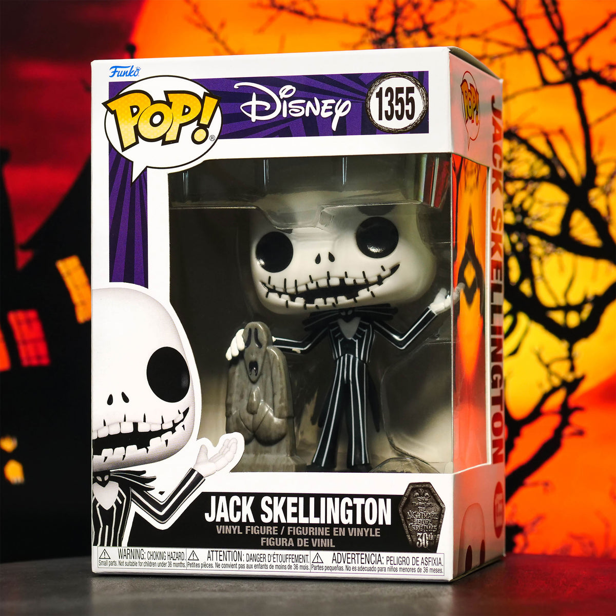 Produktbild Nightmare Before Christmas - Jack Skellington mit Grabstein Funko Pop Figur